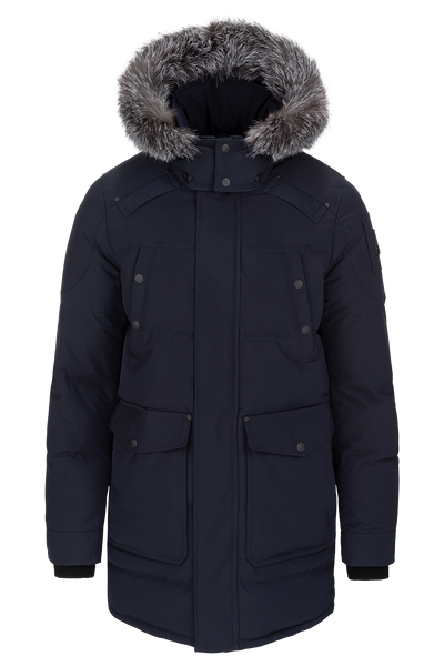 Moose Knuckles Men's Big Ridge Parka True Navy w/Frost Fox