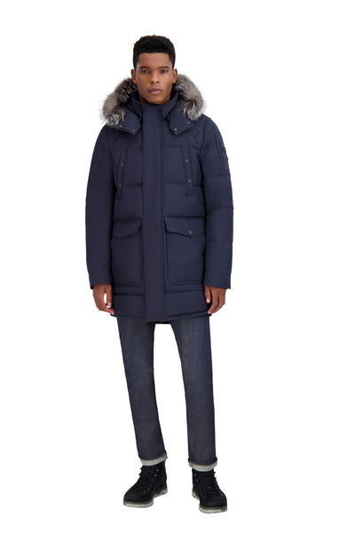 Moose Knuckles Men's Big Ridge Parka True Navy w/Frost Fox