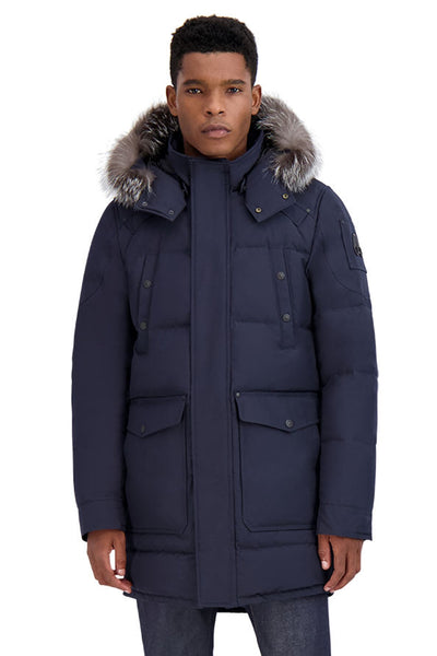 Moose Knuckles Men's Big Ridge Parka True Navy w/Frost Fox