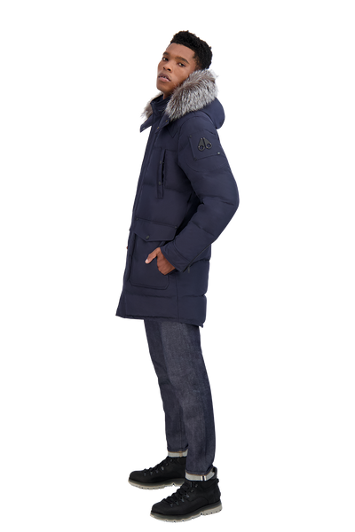 Moose Knuckles Men's Big Ridge Parka True Navy w/Frost Fox