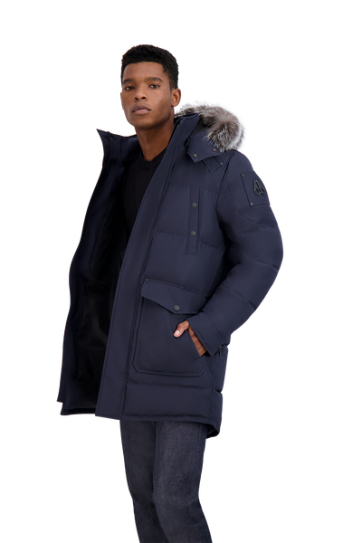 Moose Knuckles Men's Big Ridge Parka True Navy w/Frost Fox