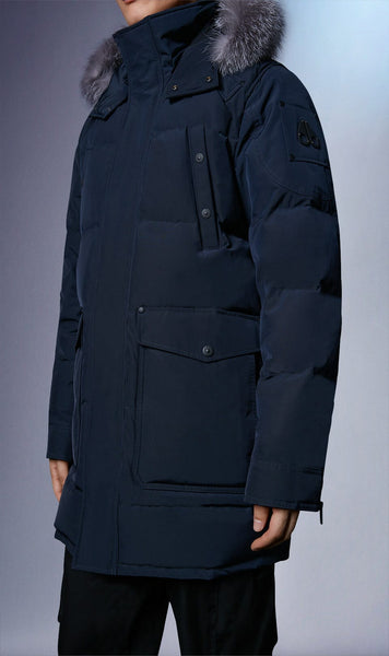 Moose Knuckles Men's Big Ridge Parka True Navy w/Frost Fox