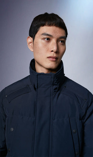 Moose Knuckles Men's Big Ridge Parka True Navy w/Frost Fox