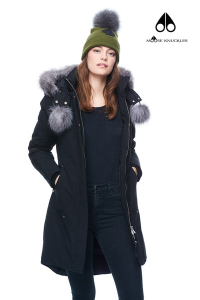 Moose Knuckles Women's Stirling Parka Black w/Frost Fox