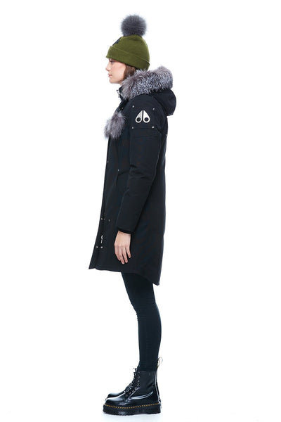 Moose Knuckles Women's Stirling Parka Black w/Frost Fox