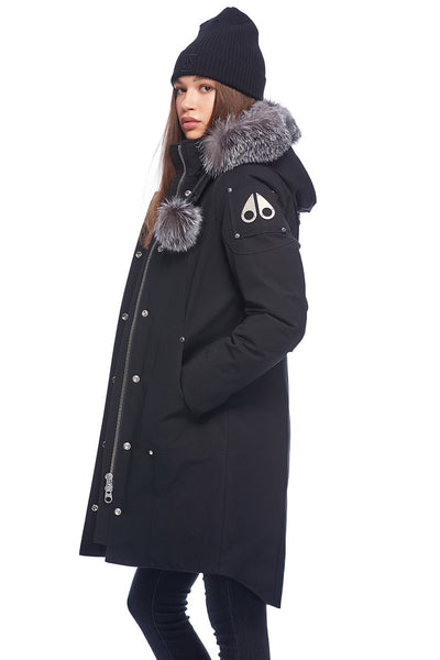 Moose Knuckles Women's Stirling Parka Black w/Frost Fox