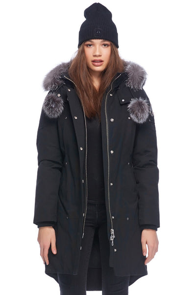 Moose Knuckles Women's Stirling Parka Black w/Frost Fox