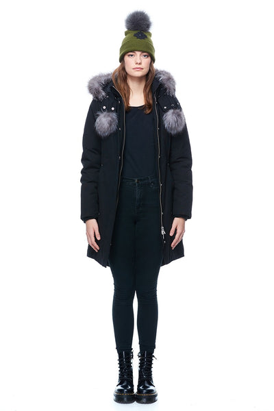 Moose Knuckles Women's Stirling Parka Black w/Frost Fox