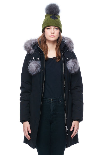 Moose Knuckles Women's Stirling Parka Black w/Frost Fox