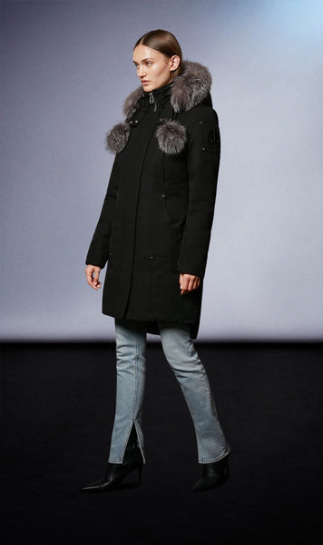 Moose Knuckles Women's Stirling Parka Black w/Frost Fox