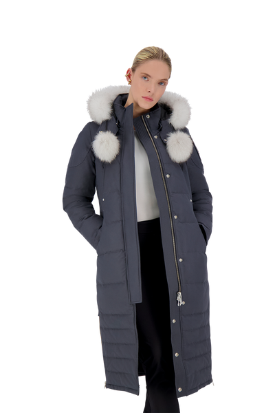 Moose Knuckles Women's Saskatchewan Parka - Granite w/Nat Fox