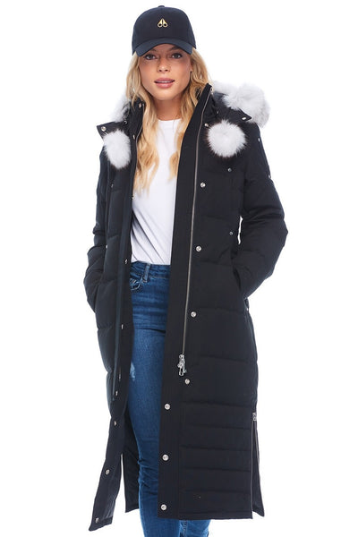 Moose Knuckles Women's Saskatchewan Parka - Black w/Nat Fox