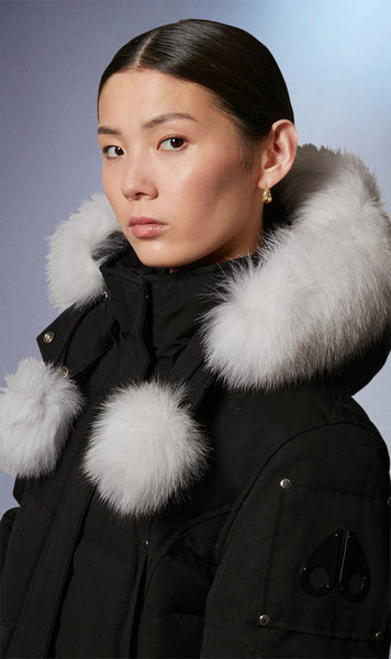 Moose Knuckles Women's Saskatchewan Parka - Black w/Nat Fox