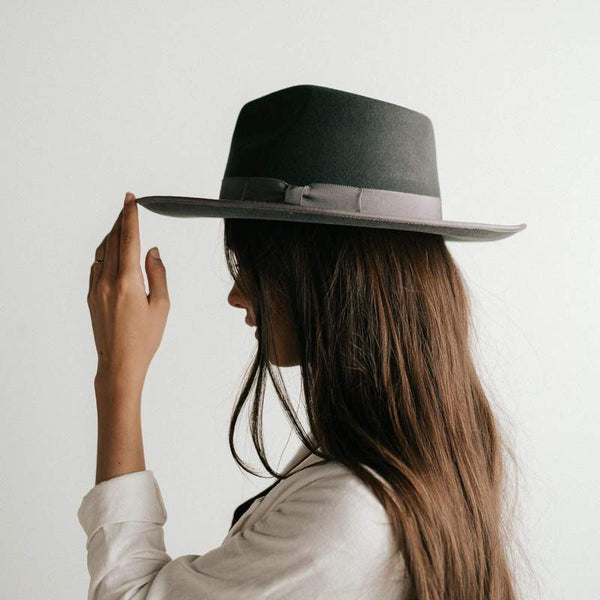 Gigi Pip Monroe Rancher hat in Dark Grey