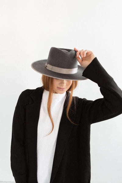 Gigi Pip Monroe Rancher hat in Dark Grey