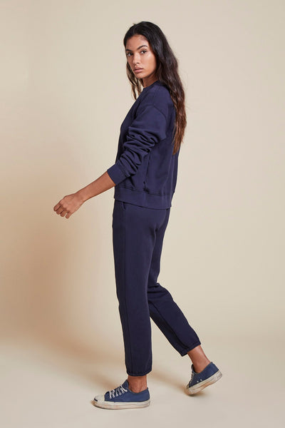 Velvet Ynez Organic Fleece Pullover in Navy