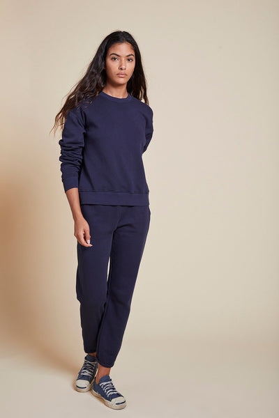 Velvet Ynez Organic Fleece Pullover in Navy
