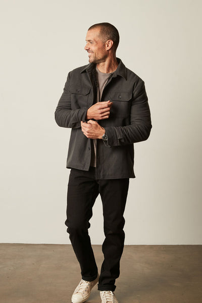Velvet Men's Stanley Button Up Jacket - Charcoal