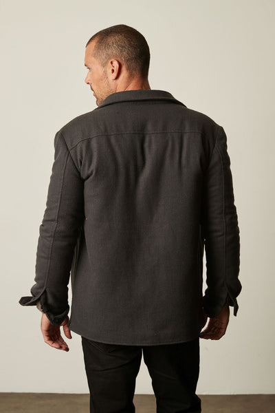 Velvet Men's Stanley Button Up Jacket - Charcoal
