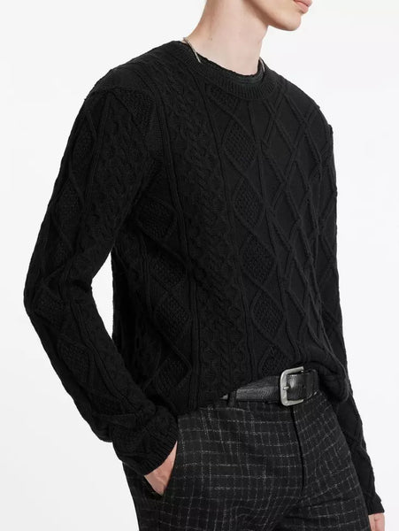 John Varvatos Dotel Crewneck Sweater - Black