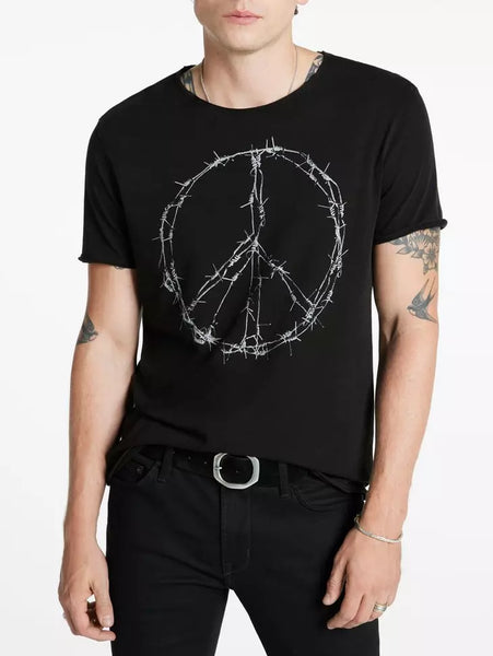 John Varvatos Barbwire PeaceTee - Black