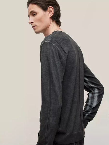 John Varvatos DREW V-Neck Sweater - Charcoal Htr