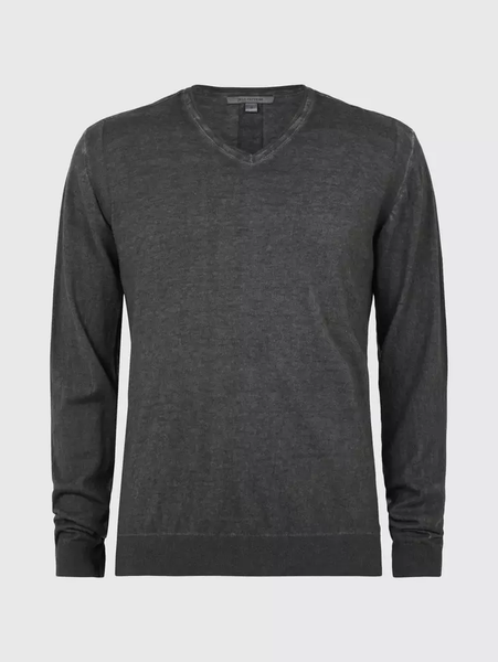John Varvatos DREW V-Neck Sweater - Charcoal Htr