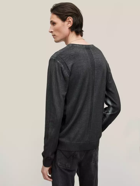 John Varvatos DREW V-Neck Sweater - Charcoal Htr