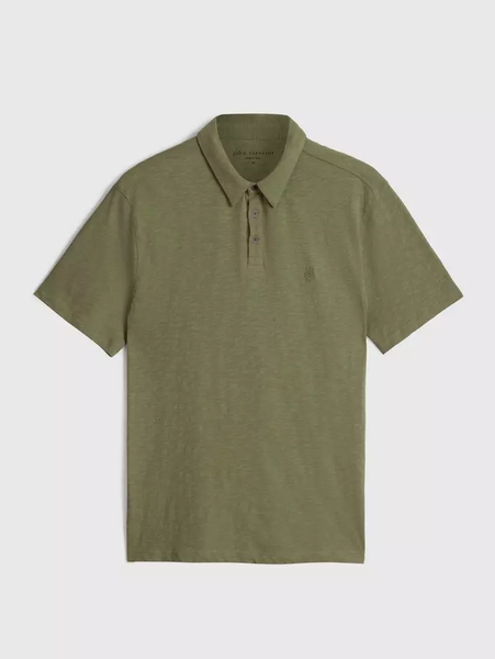 John Varvatos Victor SS Slub Peace Polo - Legume
