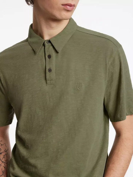 John Varvatos Victor SS Slub Peace Polo - Legume