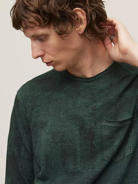 John Varvatos ATKINS L/S Crew - Dried Sage