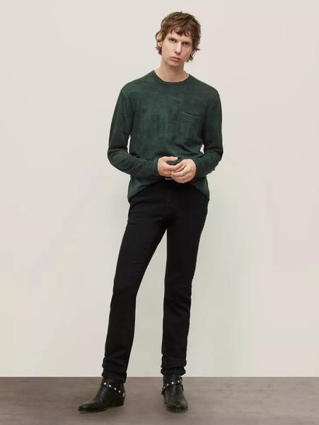 John Varvatos ATKINS L/S Crew - Dried Sage