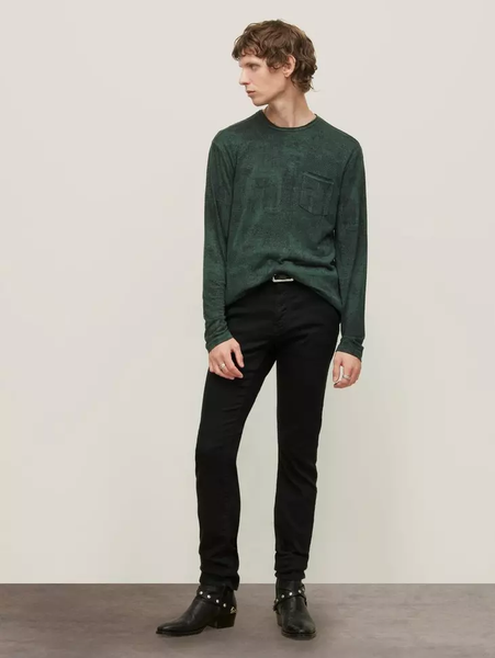 John Varvatos ATKINS L/S Crew - Dried Sage