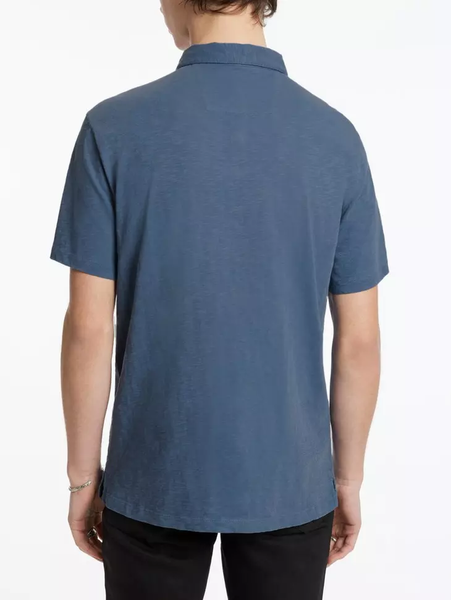 John Varvatos Victor SS Slub Peace Polo - Dutch Blue