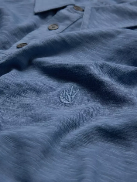John Varvatos Victor SS Slub Peace Polo - Dutch Blue