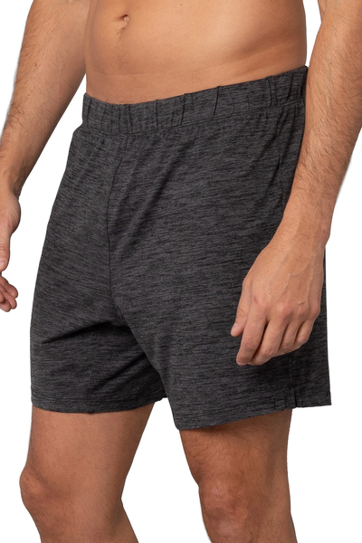 pure & simple Men's Chill Sleeper Short - Black Heather