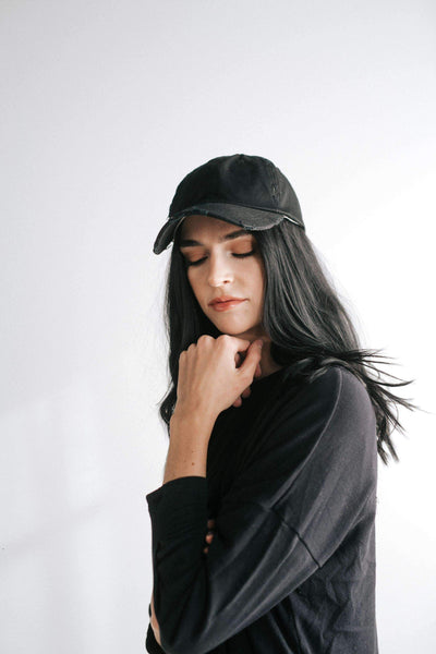 Gigi Pip Roxy Ballcap in Black