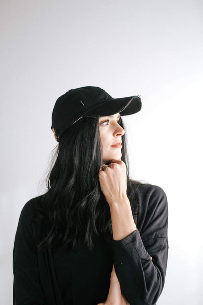 Gigi Pip Roxy Ballcap in Black