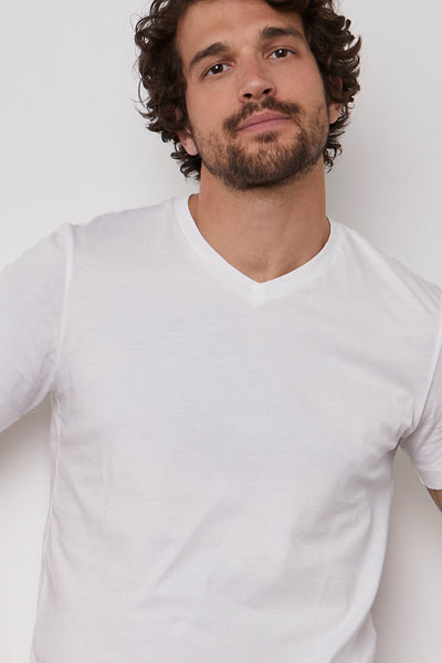 Velvet Men's DS Whisper Classics VNeck Tee - White