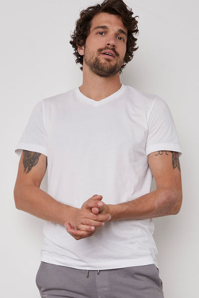 Velvet Men's DS Whisper Classics VNeck Tee - White