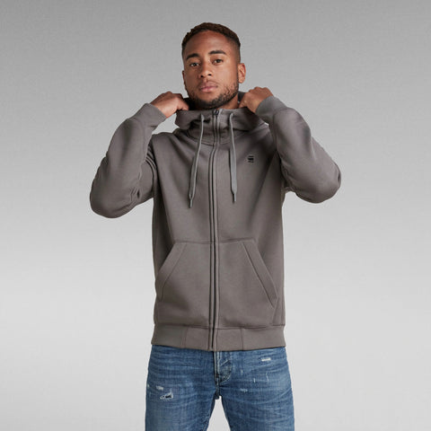 G-STAR Premium Core Hooded Zip Sweater - Granite