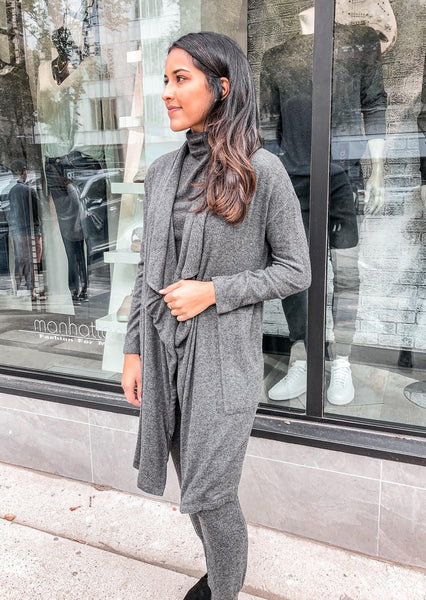 Velvet Adonia Cozy Lux Cardi in Anthracite