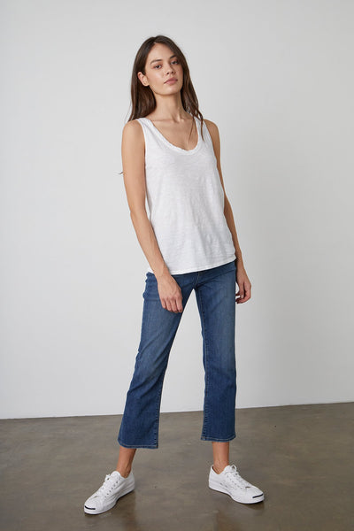 Velvet Joy03 Originals Tank in White
