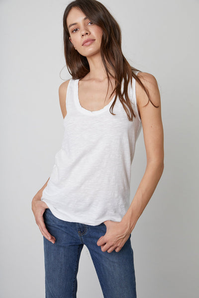 Velvet Joy03 Originals Tank in White