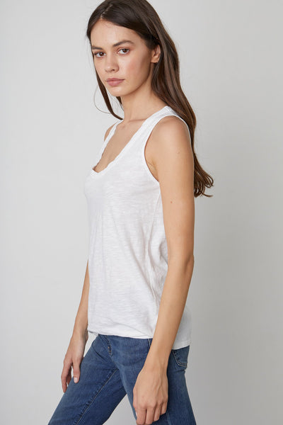 Velvet Joy03 Originals Tank in White