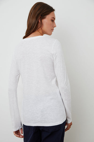 Velvet Lizzie Cotton Originals Long Sleeve in White