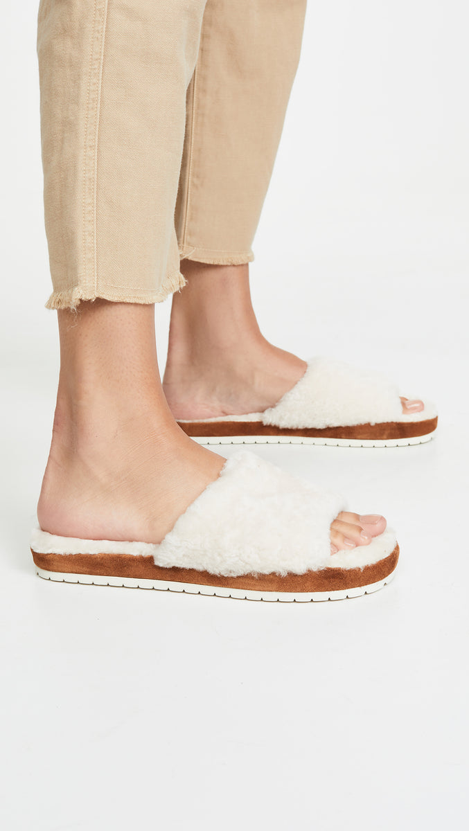 Vince Kalina Shearling Slipper in Turtledove manhattan casuals