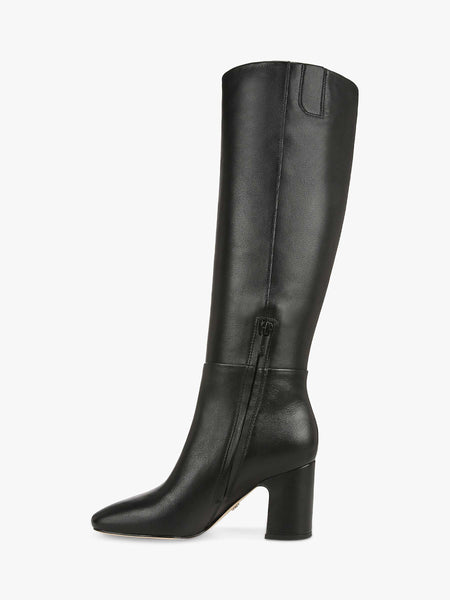 Sam Edelman Faren Tall Leather Boot  in black