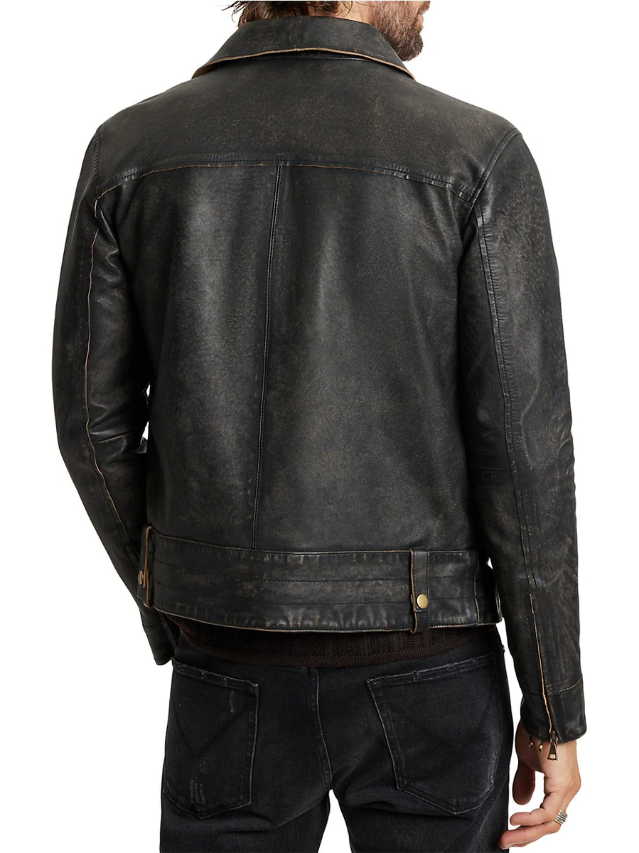 John Varvatos Sorcha Tarnished Heritage Leather Jacket - Brown Sugar ...