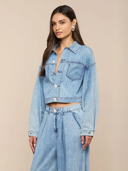 L'AGENCE Gaines Balloon Sleeve Jacket in Oxnard